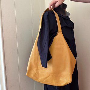 Osklen Tan Soft Leather Large Shoulder Bag Tote